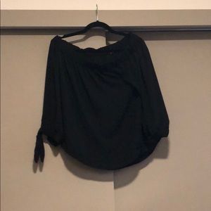 Black off the shoulder blouse